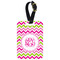 Pink & Green Chevron Aluminum Luggage Tag (Personalized)