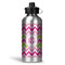 Pink & Green Chevron Aluminum Water Bottle
