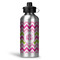 Pink & Green Chevron Water Bottles - 20 oz - Aluminum (Personalized)