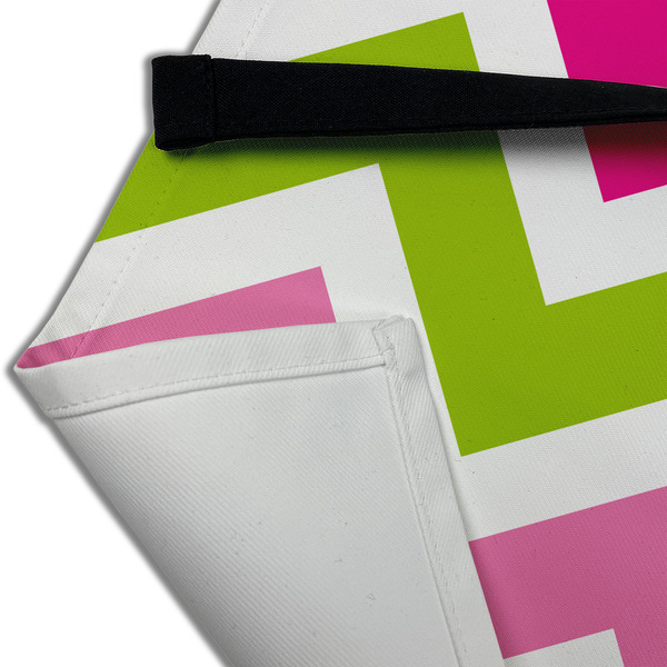 Pink & Green Chevron Apron - (Detail)