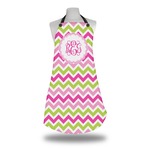 Pink & Green Chevron Apron w/ Monogram