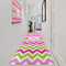 Pink & Green Chevron Area Rug Sizes - In Context (vertical)