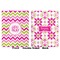 Pink & Green Chevron Baby Blanket (Double Sided - Printed Front and Back)