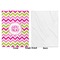 Pink & Green Chevron Baby Blanket (Single Side - Printed Front, White Back)