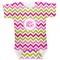 Pink & Green Chevron Baby Bodysuit 0-3 (Personalized)