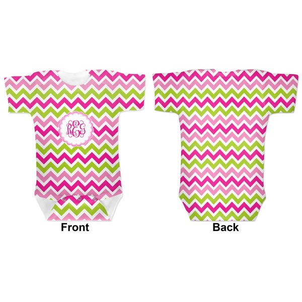Pink & Green Chevron Baby Bodysuit Approval