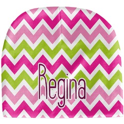 Pink & Green Chevron Baby Hat (Beanie) (Personalized)