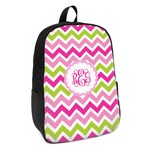 Pink & Green Chevron Kids Backpack (Personalized)