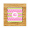 Pink & Green Chevron Bamboo Trivet with Ceramic Tile Insert (Personalized)