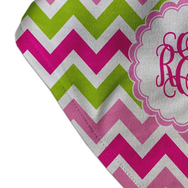 Pink & Green Chevron Bandana Detail