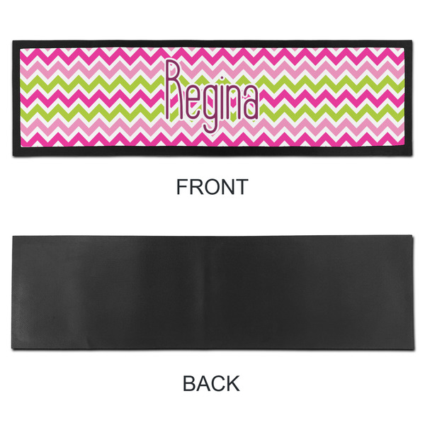 Pink & Green Chevron Bar Mat - Large - APPROVAL