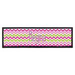 Pink & Green Chevron Bar Mat - Large (Personalized)