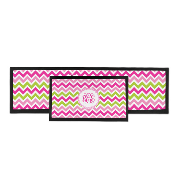 Pink & Green Chevron Bar Mat - Parent Main