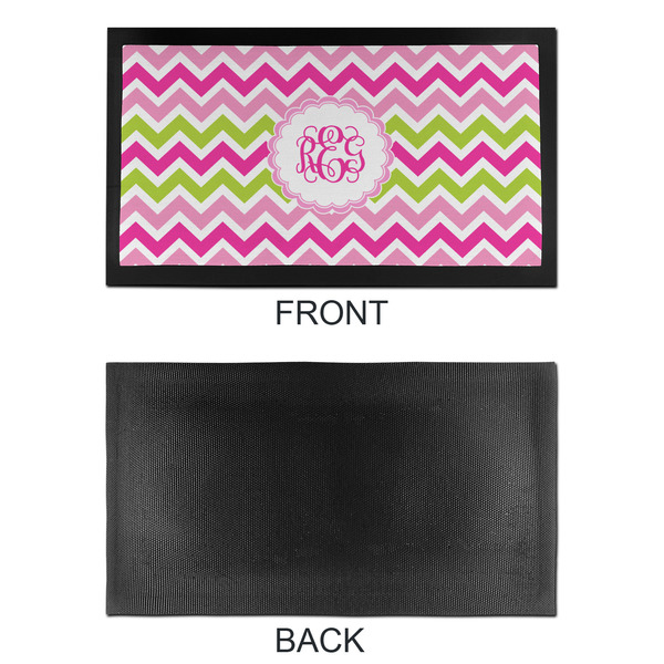 Pink & Green Chevron Bar Mat - Small - APPROVAL