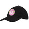 Pink & Green Chevron Baseball Cap - Black (Personalized)