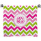 Pink & Green Chevron Bath Towel (Personalized)