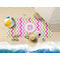 Pink & Green Chevron Beach Towel Lifestyle