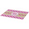 Pink & Green Chevron Burlap Placemat (Angle View)