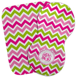 Pink & Green Chevron Burp Cloth (Personalized)