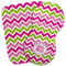 Pink & Green Chevron Burp Cloth (Personalized)