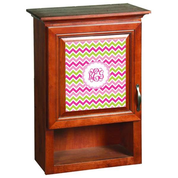 Pink & Green Chevron Cabinet Decal - Custom Size