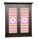 Pink & Green Chevron Cabinet Decal - Custom Size (Personalized)