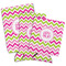 Pink & Green Chevron Can Coolers - PARENT/MAIN