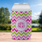 Pink & Green Chevron Can Sleeve - LIFESTYLE (single)