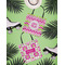 Pink & Green Chevron Canvas Tote Lifestyle Front and Back