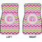 Pink & Green Chevron Car Mat Front - Approval