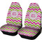 Pink & Green Chevron Car Seat Covers