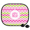 Pink & Green Chevron Car Side Window Sun Shade (Personalized)