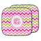 Pink & Green Chevron Car Sun Shade - Two Piece (Personalized)
