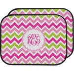 Pink & Green Chevron Car Floor Mats (Back Seat) (Personalized)