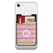 Pink & Green Chevron Cell Phone Credit Card Holder w/ Phone