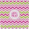 Pink & Green Chevron Ceramic Tile Hot Pad (Personalized)