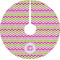 Pink & Green Chevron Tree Skirt (Personalized)