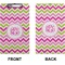Pink & Green Chevron Clipboard (Legal) (Front + Back)