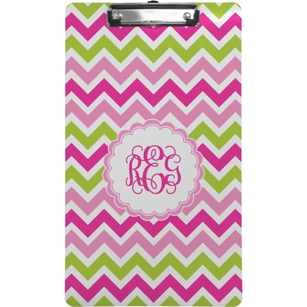 Pink & Green Chevron Clipboard (Legal)