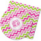 Pink & Green Chevron Rubber Backed Coaster (Personalized)
