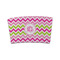 Pink & Green Chevron Coffee Cup Sleeve - FRONT