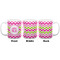 Pink & Green Chevron Coffee Mug - 11 oz - White APPROVAL