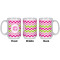 Pink & Green Chevron Coffee Mug - 15 oz - White APPROVAL