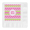 Pink & Green Chevron Embossed Decorative Napkins (Personalized)