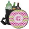 Pink & Green Chevron Collapsible Personalized Cooler & Seat