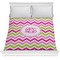 Pink & Green Chevron Comforter - Full / Queen (Personalized)