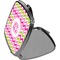 Pink & Green Chevron Compact Mirror (Side View)