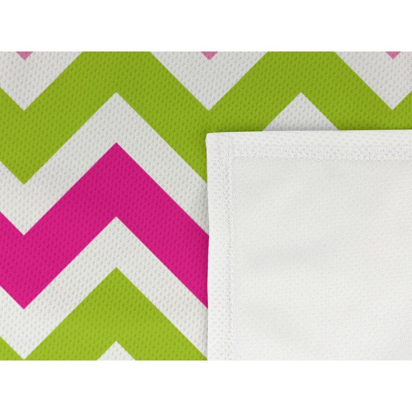 Pink & Green Chevron Cooling Towel- Detail