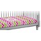 Pink & Green Chevron Crib 45 degree angle - Fitted Sheet