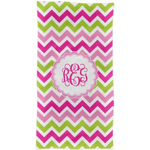 Pink & Green Chevron Crib Comforter/Quilt - Apvl